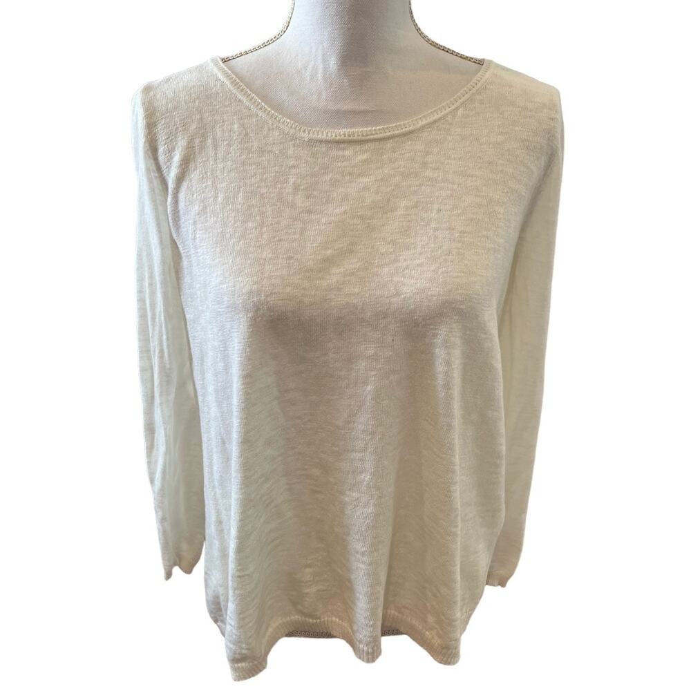 Sandro Paris White Long Sleeve Top S